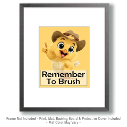 Chicken Chick - Remember to Brush Art