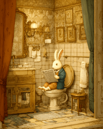 Bunny on the Loo