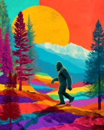 Surrealistic Bigfoot Morning Walk