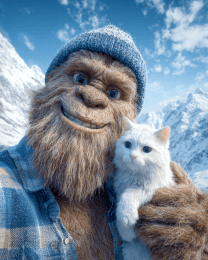 Bigfoot Kitten Selfie