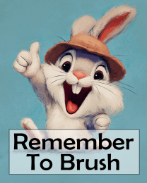 Bunny Rabbit - Remember to Brush