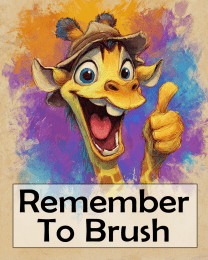 Baby Giraffe - Remember to Brush