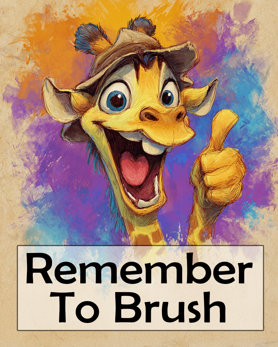 Baby Giraffe - Remember to Brush