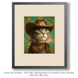 Faraway Francis the Cowgirl Cat Art