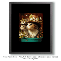 The Tabby Twins - Cats in Hats Art