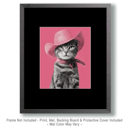 Cowgirl Casey - Cats in Hats Art