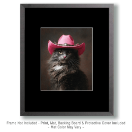 Cowgirl Sally - Cats in Hats Art