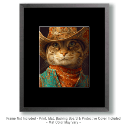 Cowboy Dude - Cats in Hats Art