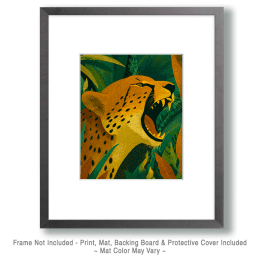 Cheetah Roaring Art