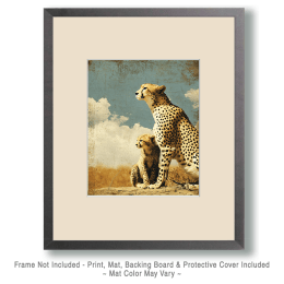 Cheetah& Cub Art