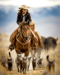 Cowgirl & Cats