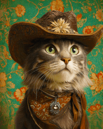 Faraway Francis the Cowgirl Cat