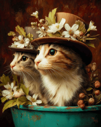 The Tabby Twins - Cats in Hats