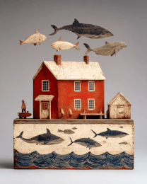 Folk Art Fisherman's Home