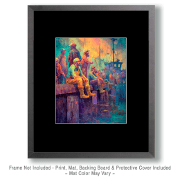 A Gaggle of Fisherman Art