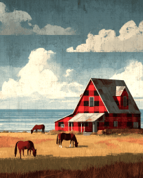Buffalo Plaid Fishing Farm