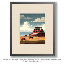 Buffalo Plaid Fishing Farm Art