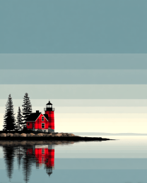 Buffalo Plaid Lighthouse