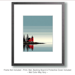 Buffalo Plaid Lighthouse Art