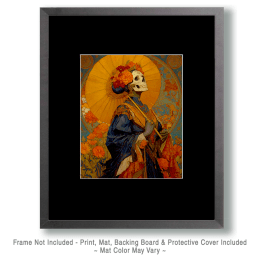 DiA-DE-MUERTOS - Skeleton with Parasol Art
