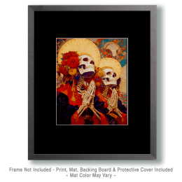 DiA-DE-MUERTOS - Skeletons Looking up Art