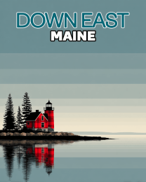 Down East Maine Buffalo Plaid Lighthouse