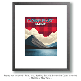 Down East Maine Buffalo Plaid Sky Art