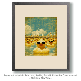 Cool Rubber Ducks with Sunglasses Art
