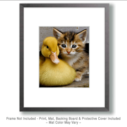 Duckling and Kitten Friends Art
