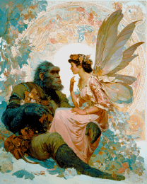 Fairy Explaining Her Life to Bigfoot