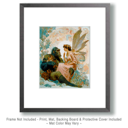 Fairy Explaining Her Life to Bigfoot Art