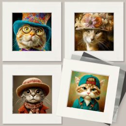 Wholesale Cats in Hats Artwork