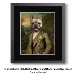 Sir Frederick Frenchie, French Bulldog art print