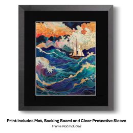 Art Nouveau SailBoat art print