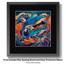 Art Nouveau Dolphin art print