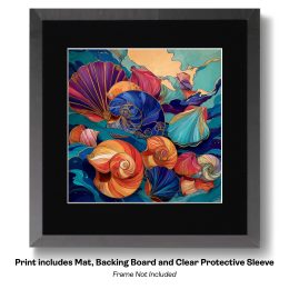 Art Nouveau Seashells art print