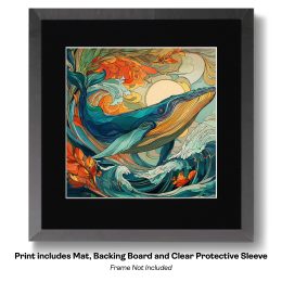 Art Nouveau Whale art print