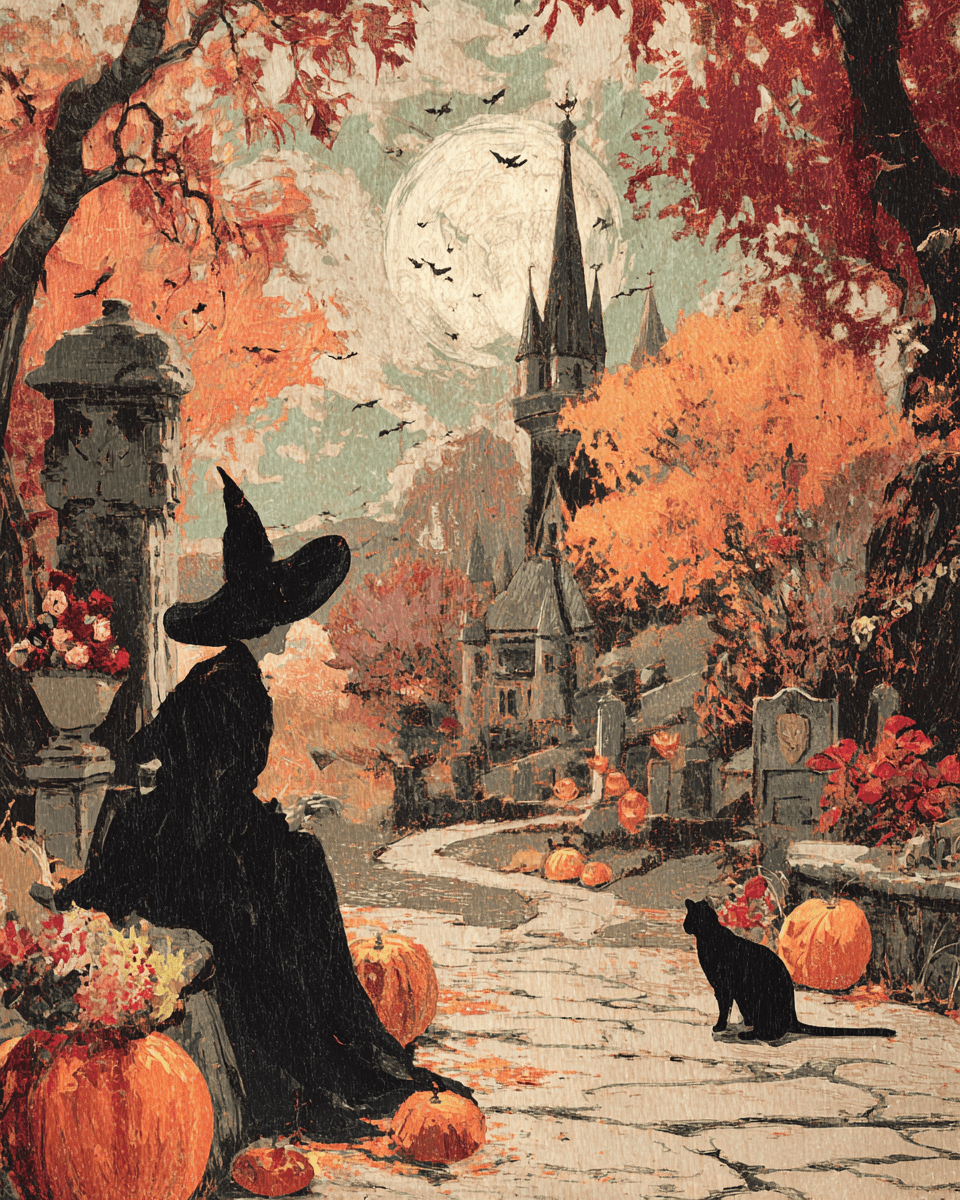 Witch & Black Cat Waiting