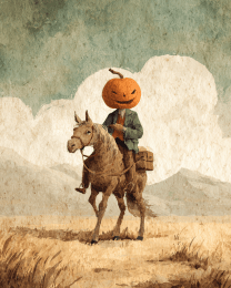 Pumpkinhead on His Trusty Steed