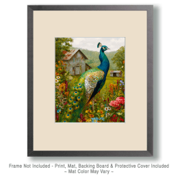 Peacock on Farm Art