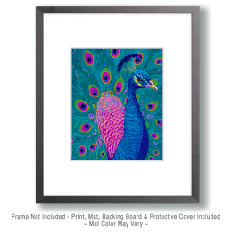 Impressionist Peacock portrait Art