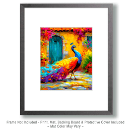 Stylized Peacock by Adobe Home Art