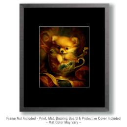 Cute Pomeranian Puppy Art