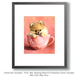 Pretty Pomeranian Puppy Art