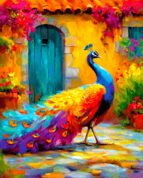 Stylized Peacock by Adobe Home