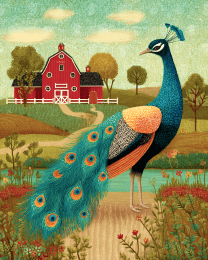 Folk Art Farm Scene with