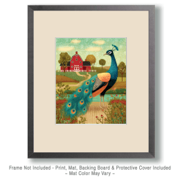 Folk Art Farm Scene with Art