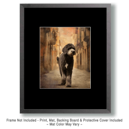 Ginat Portie Walking Down City Street Art