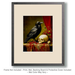 Raven & Skull Still-Life Art