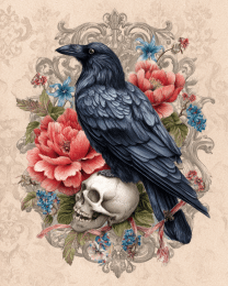 Raven & Skull Floral
